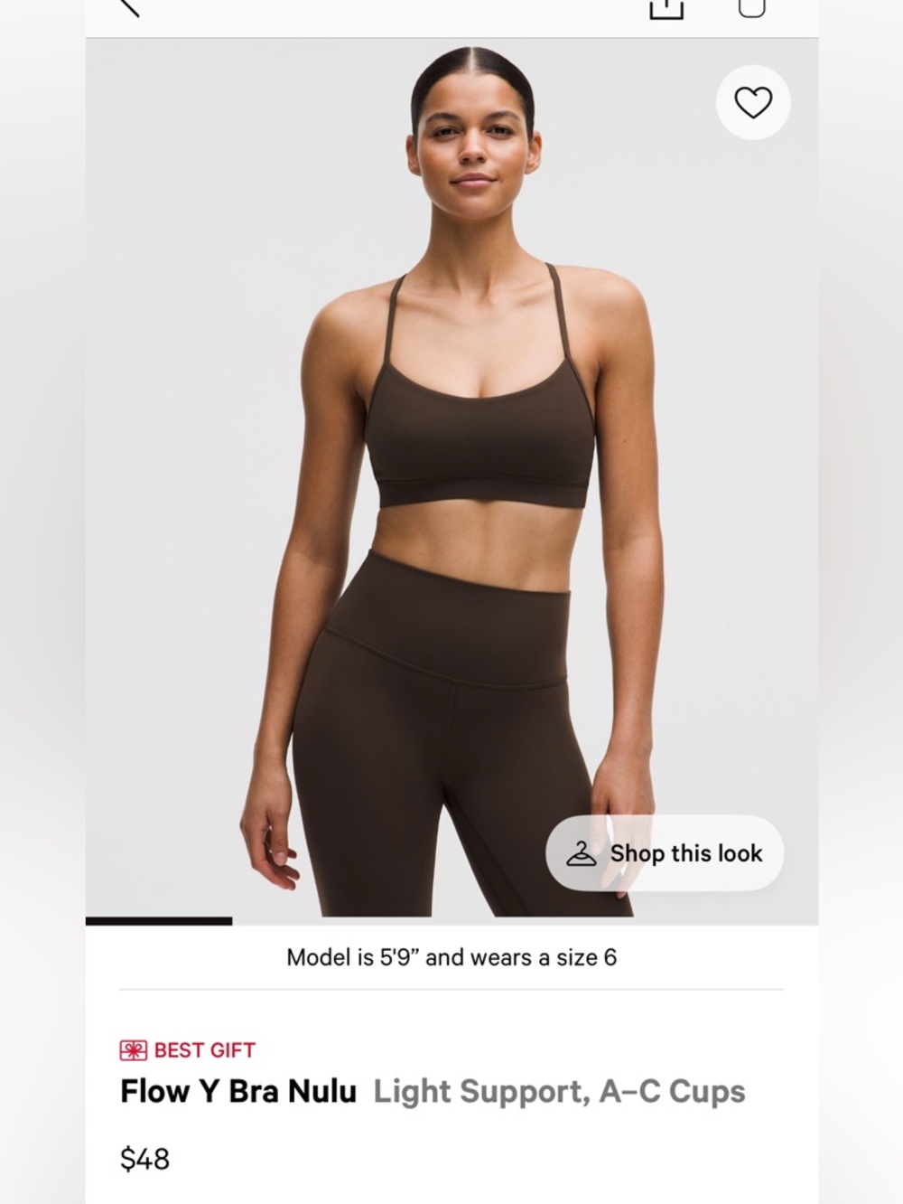 Lululemon Flow Y Bra Nulu Size 8